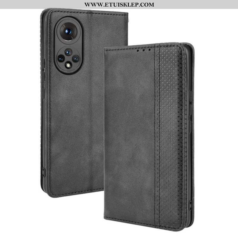 Etui Na Telefon do Honor 50 Etui Folio Stylizowany Efekt Skóry W Stylu Vintage